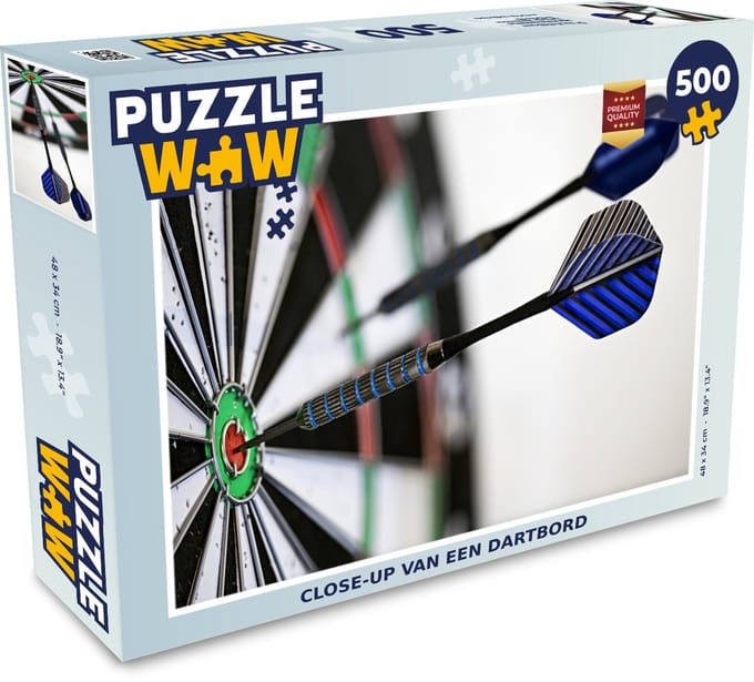 Puzzel Close-up van een dartbord - Legpuzzel - Puzzel 500 stukjes
