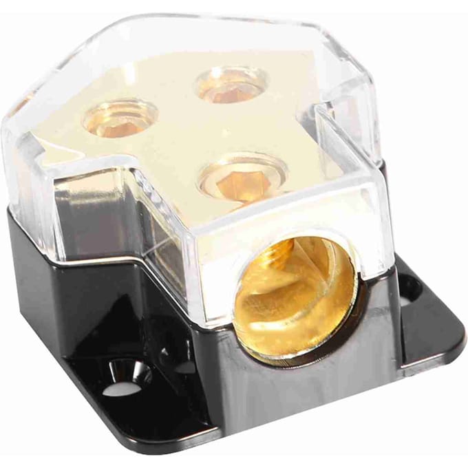 Auto Audio Voeding Distributie 1*1GA In 2*4GA Uit Blok Splitter gray