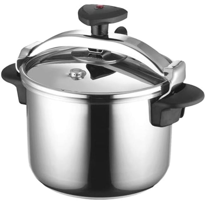 6 L Snelkookpan met Ergonomische Handgrepen en Drievoudige Veiligheidssystemen