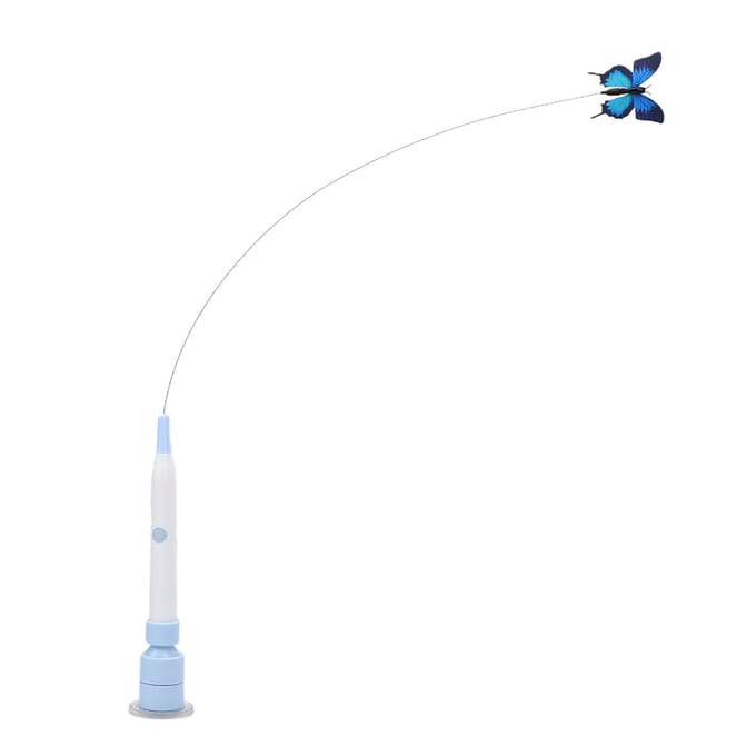 Jouet Bâtonteur Automatique pour Chat Jouet Interactif pour Chaton avec Ventouse pour Chats Ennuyés white