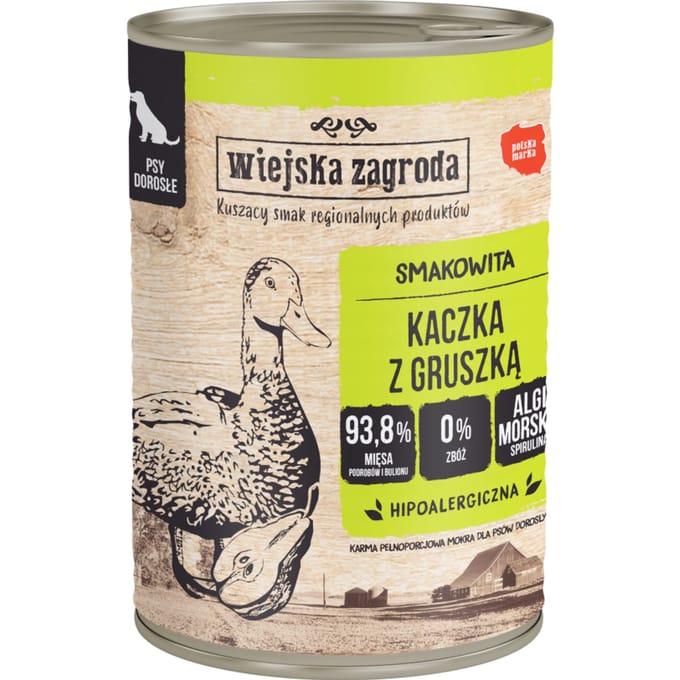 Voordeelpakket Wiejska Zagroda Dog 24 x 400 g - Eend met Peer