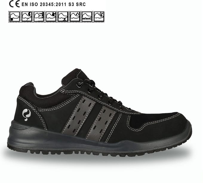 Quick Sport Zwart Laag QS0921 S3 - Zwart - 43