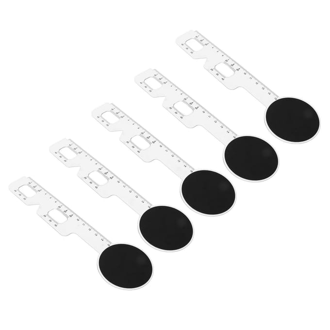 5 Stuks PD Lineaal Pupilafstand Meter Pupillometer Plastic PD Meetliniaal voor Oog white