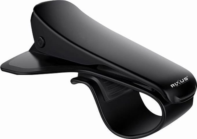 Rixus - Auto Dashboard Telefoonhouder - Zwart - klemhouder