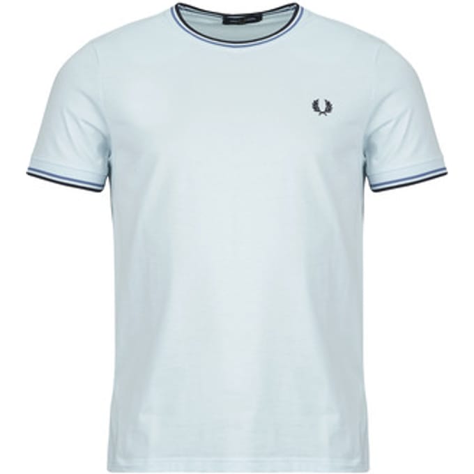 T-shirt met dubbel contrasterend biesje Fred Perry