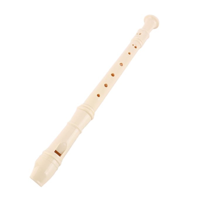 Flûte à bec soprano portable légère à 8 trous, clarinette ABS pour étudiants et enfants, blanche white