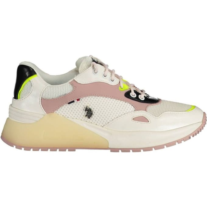 U.S. POLO ASSN. Witte Eco Suede Vrouwen Sneakers