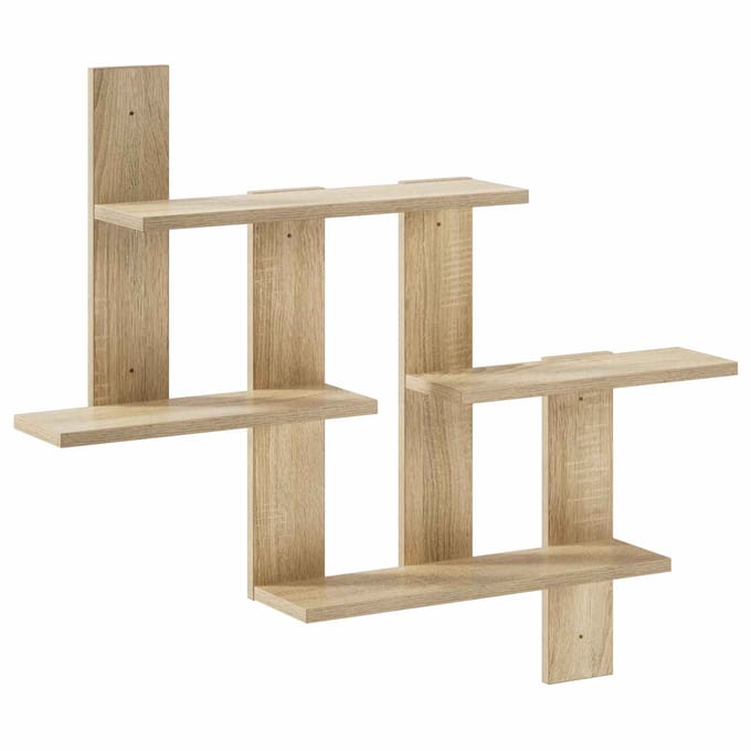 vidaXL - Wandplank - Sonoma - Eiken - 85 - x - 13,5 - x - 73,5 - cm - Bewerkt - hout