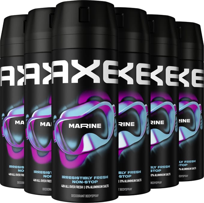 AXE -Deodorant Bodyspray - Marine - 6 x 150 ml - Voordeelverpakking
