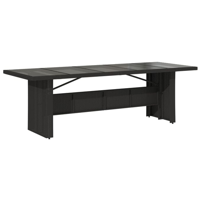 vidaXL - 11-delige - Tuinset - met - kussens - poly - rattan - zwart