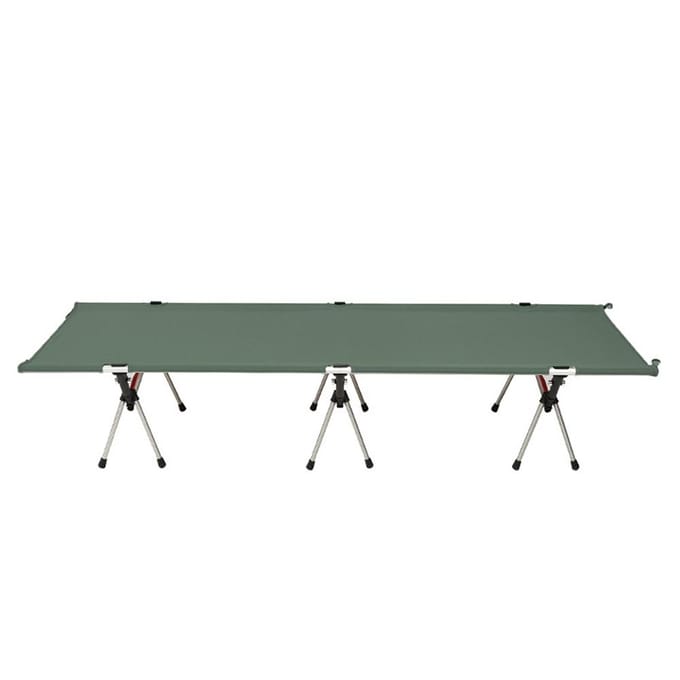 Lit de couchage pliant portatif ultra-léger extérieur bureau sieste lit de pause de midi haut-bas à double usage vert d’armée