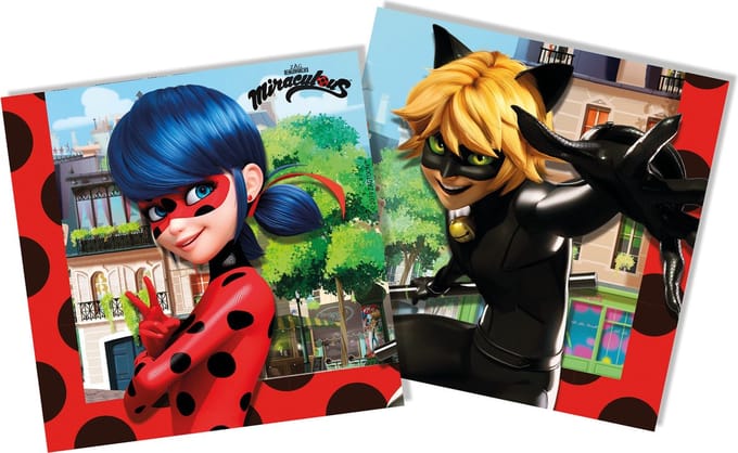 Vegaoo - 20 papieren Miraculous Ladybug servetten