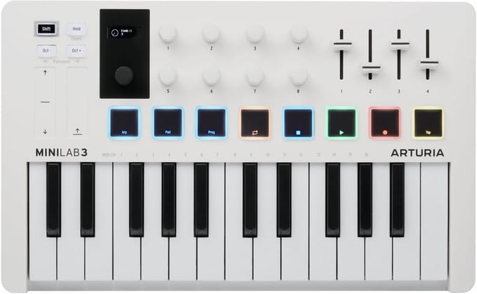 Arturia Minilab 3 - MIDI keyboard & pad controller - Wit