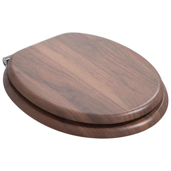 Abattant de toilette à fermeture douce Marron 44 x 38 cm Panneau MDF