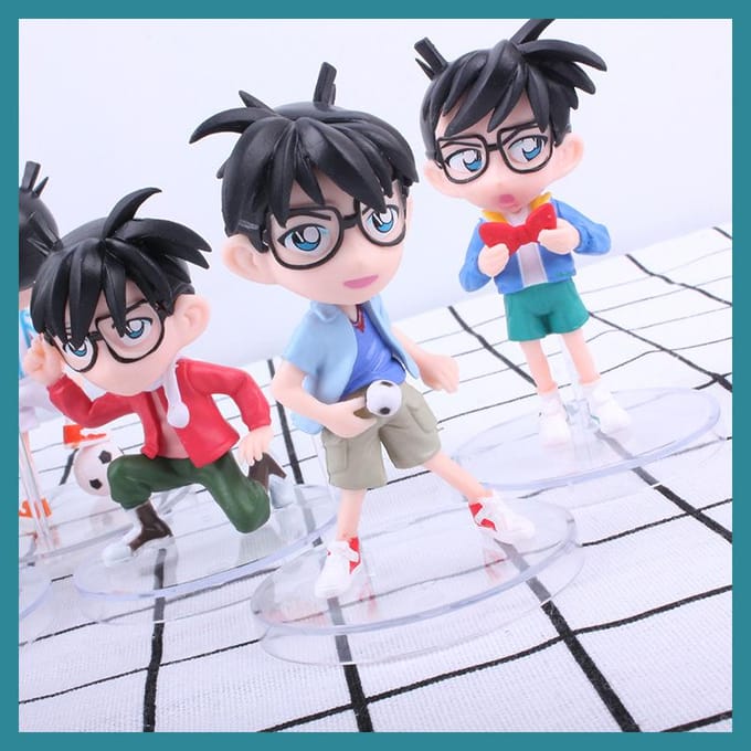 5 stuks/set Anime Detective Conan Model Figuur Speelgoed no box white