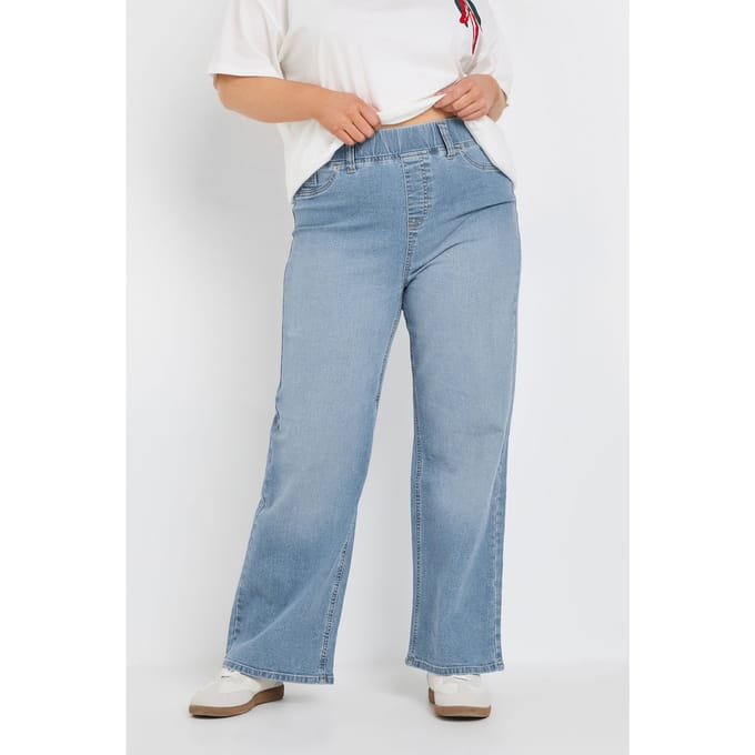Yours Stretch Jegging Met Wassing In Lichtblauw Size 42