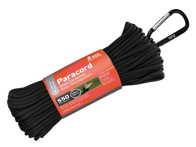Sol 550 paracord 30,5 m karabijnhaak