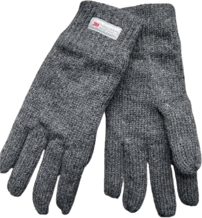 Dames handschoenen - Winter handschoen - Thinsulate - Wol - Grijs - One size - Maat M/L