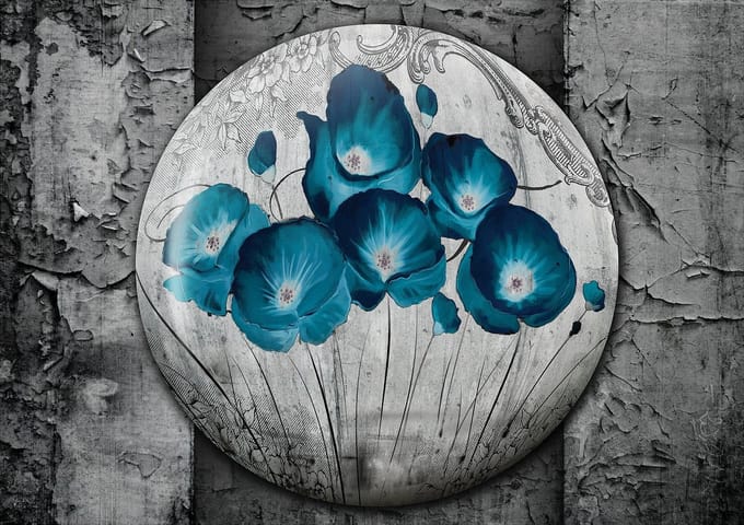 Poster | Turquoise | 104 x 70,5 cm