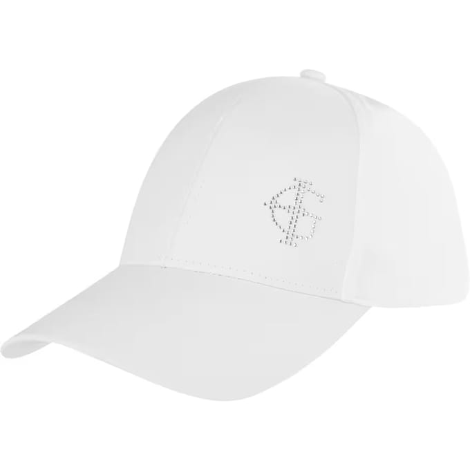 Island Green Dames/Dames Diamante Logo Baseball Cap (Wit)