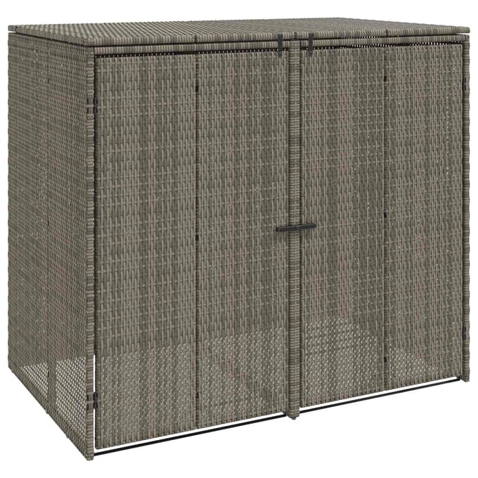 vidaXL - Doos - Afvalemmer - Doos - 2 - st - Grijs - 130 - x - 80 - x - 115 - cm - Polyetheen