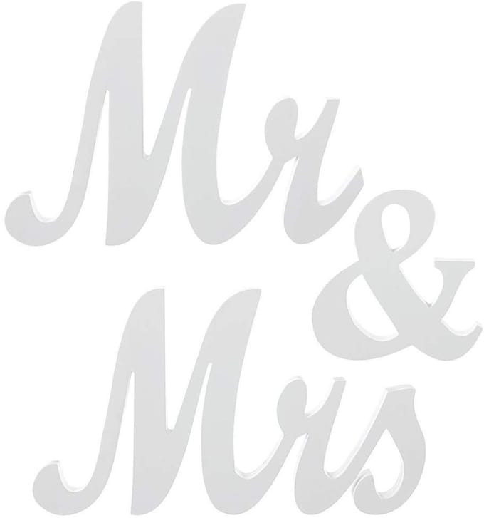 Dailygoods- Brieven Mr Mrs - Bruiloft Decoratie - Houten Tafel