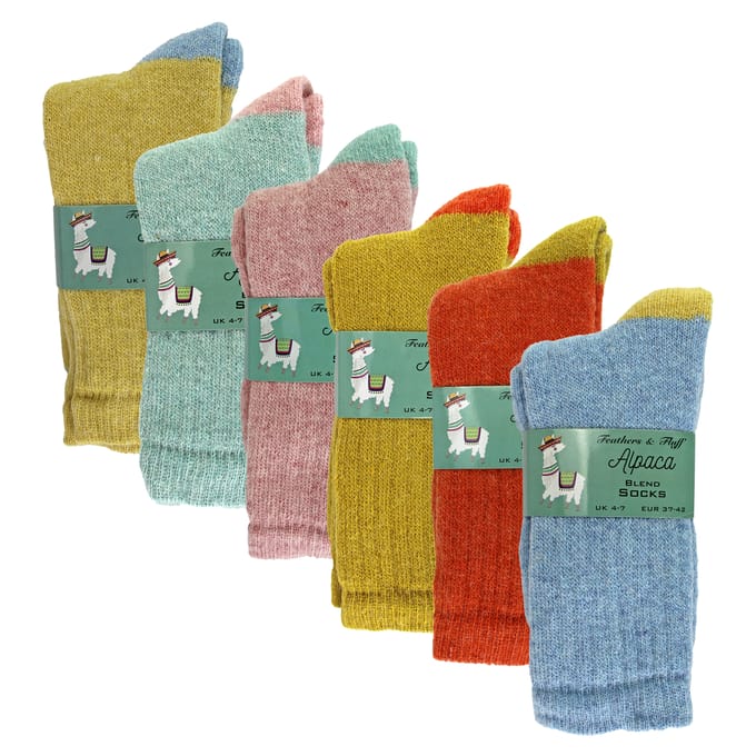 6 Paar Dames Alpaca Lounge Sokken Voor Het Bed