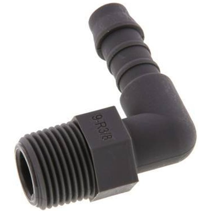 9 mm & R3/8'' PA 6 L-Slangpilaar Met Buitendraad [10 Stuks]