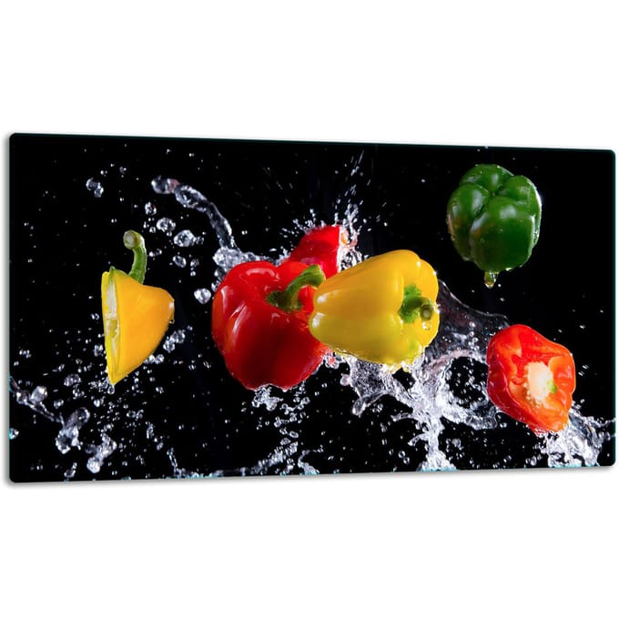 TMK ArtDeko - Snijplank - Glas - 52x30cm - Paprika Motief