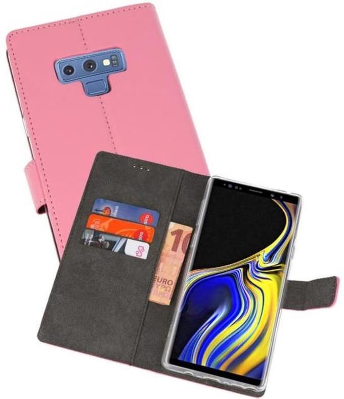 Booktype Telefoonhoesjes - Bookcase Hoesje - Wallet Case - Geschikt voor Galaxy Note 9 - Roze