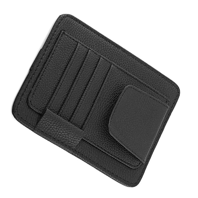 Auto Zonneklep Organizer Pouch Tas Kaartopslag Brillenhouder Clip Black black