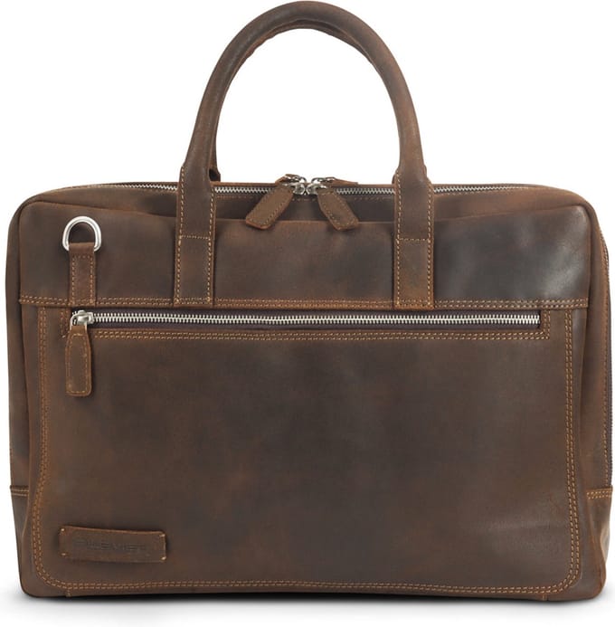 Plevier Coventry laptoptas 16 inch bruin.