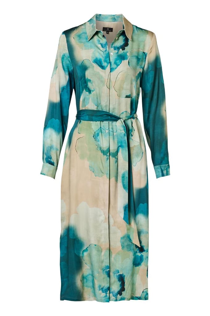 Bowie Print Jurk Blauw