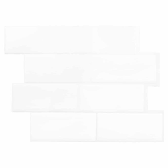 vidaXL - Subway - tegel - 20 - st - Wit - 29 - x - 21 - cm - Polyurethaan - en - PET