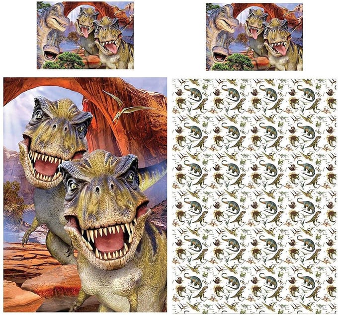 Dragon Dinosaurus T-Rex Dekbedovertrek 135x200 Polyekatoen