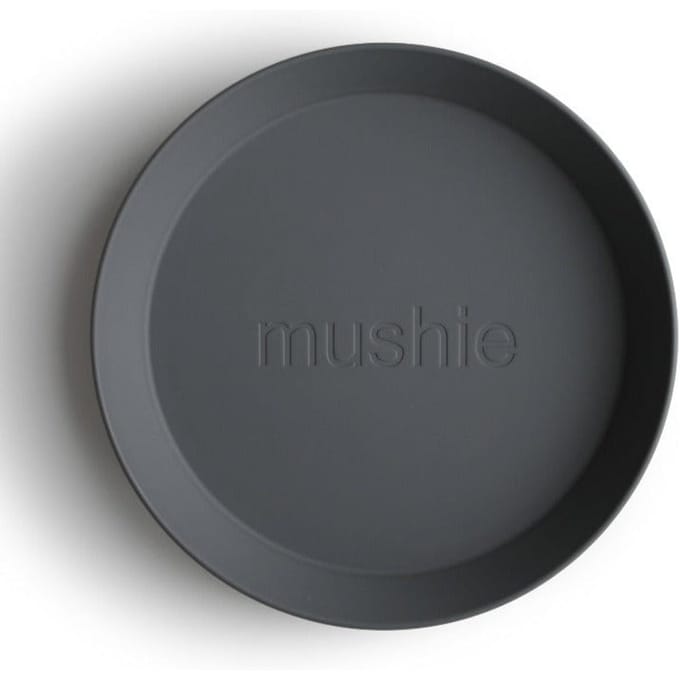 Mushie - Kinderservies Set 2 Borden Rond - Borden - Smoke