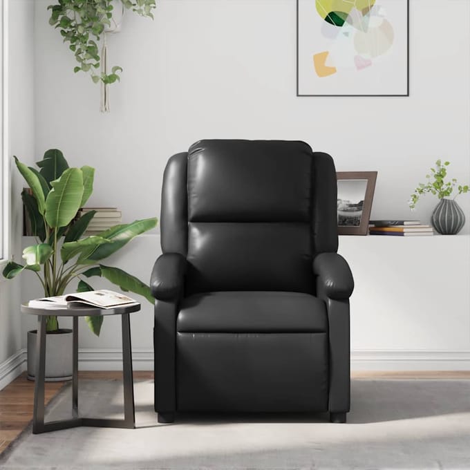 vidaXL - Relaxfauteuil - Zwart - Kunstleer