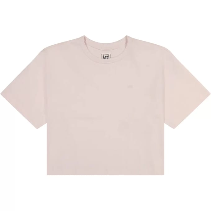 Lee Boxy Cropped T-shirt Met Korte Mouwen Roze S Vrouw
