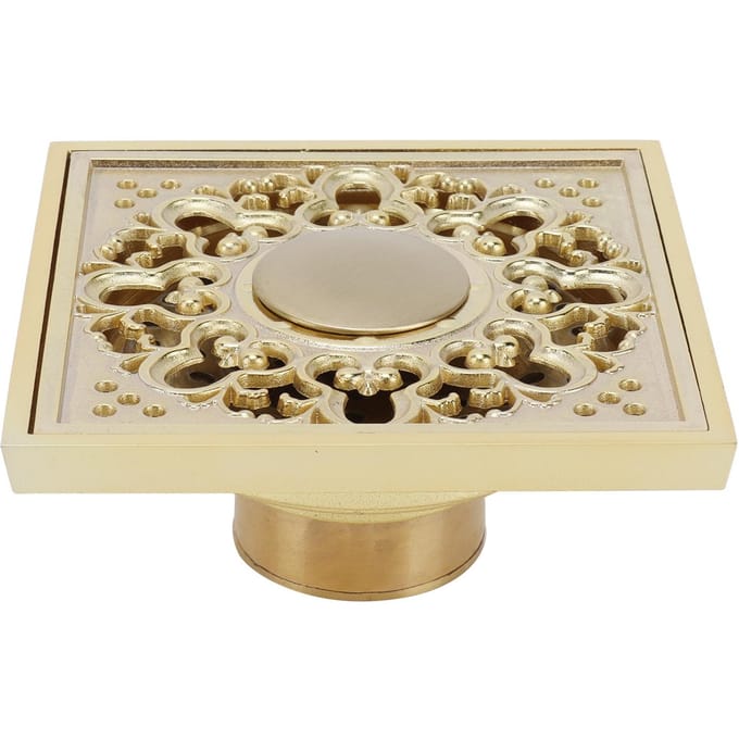 Ensemble de drain de sol en or pour salle de bain, toilettes, déodorant, anti-odeur, anti-obstruction, accessoire de crépine(Peu profond beige