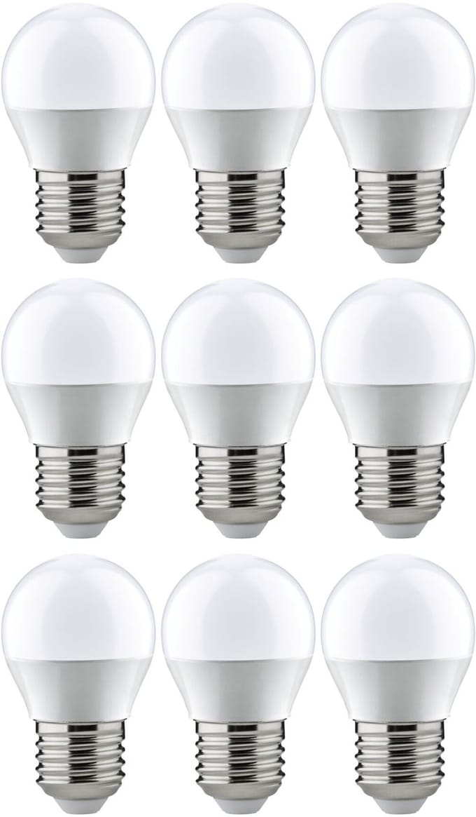 Set LED-kogellamp E27 230V 3x470lm 3x5,5W 2700K Opaal