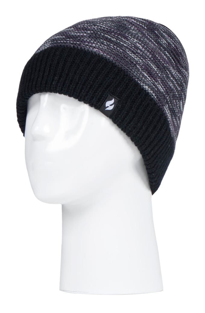 Heat Holders - Thermische gebreide damesmuts voor de winter - Zwart