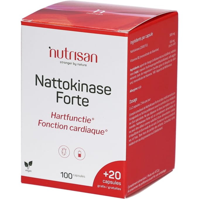 Nutrisan Nattokinase Forte 100 + 20 Capsules Gratis 100+20