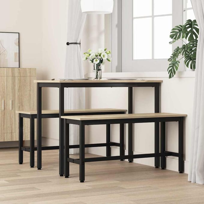 vidaXL - Eetbank - Sonoma - Eik - 100 - x - 32,5 - x - 48,5 - cm