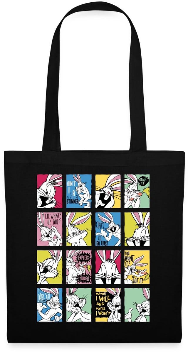 Looney Tunes Bugs Bunny Tiles Tas Van Stof Schoudertas
