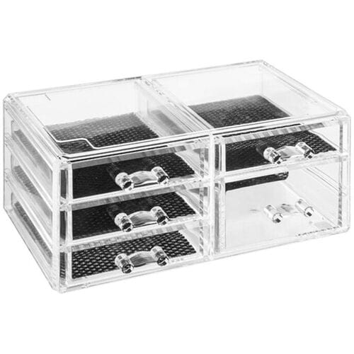 5five Organizer 5 lades kunststof - rechthoekig - 24 x 11 cm - sieraden en make-up