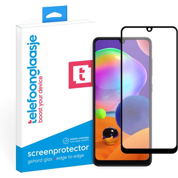 Samsung Galaxy A31 screenprotector gehard glas Edge to Edge