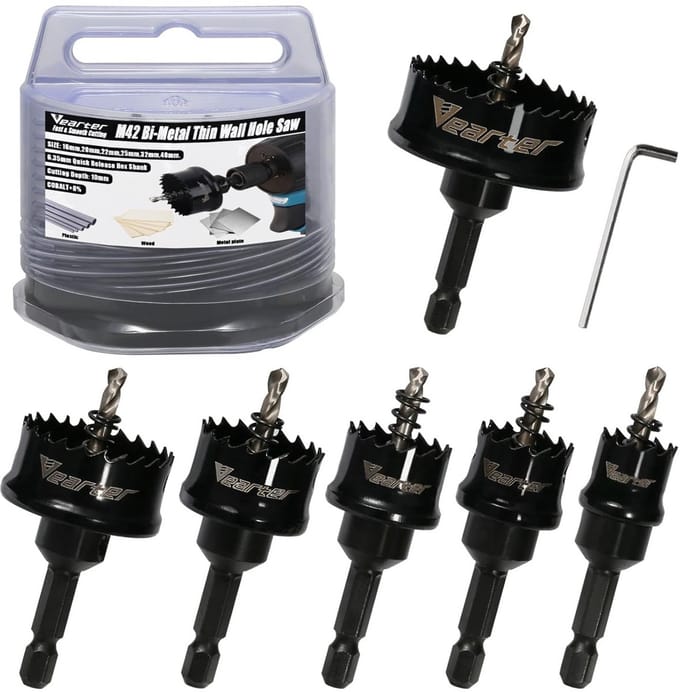 Solidchoice - Bi-metaal Hole Saw Set - 6 Stuks van 16-40 mm