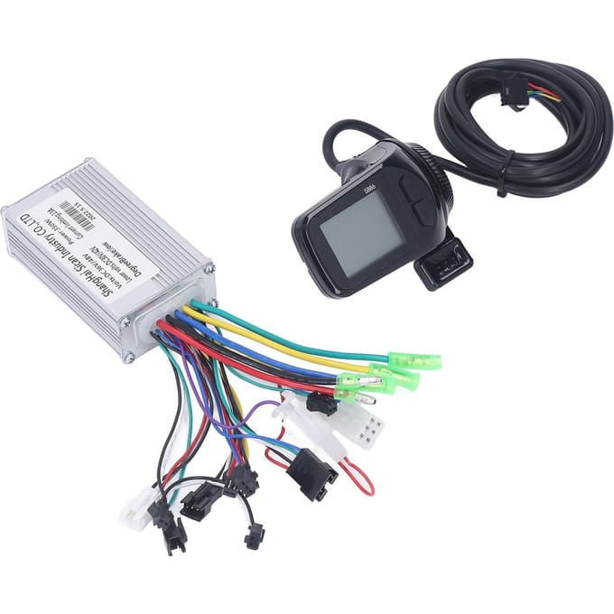 36V 48V 350W Elektrische Fiets Borstelloze Motor Controller Kit met S886 LCD Paneel Fiets Conversie Kit black