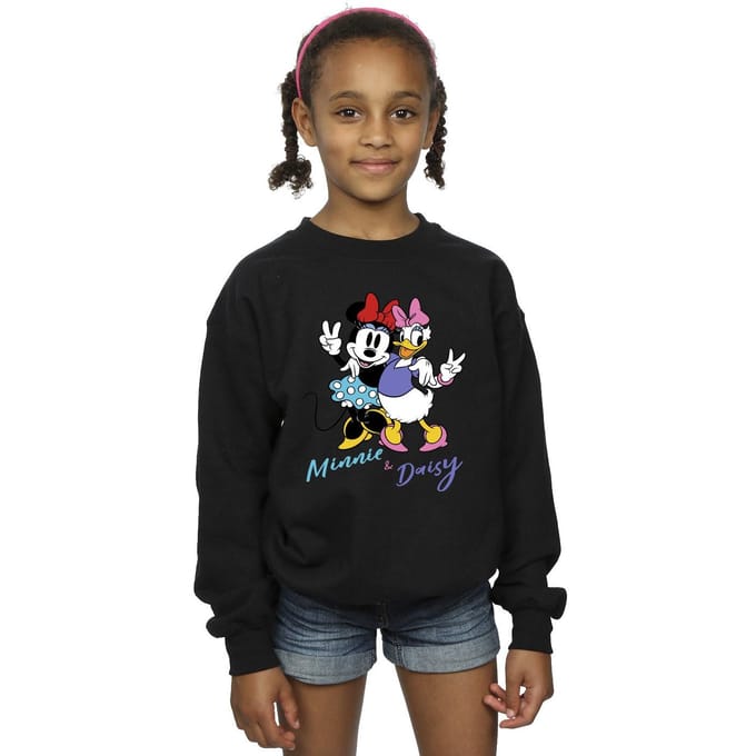 Disney Meisjes Minnie Mouse en Daisy Sweatshirt (Zwart)