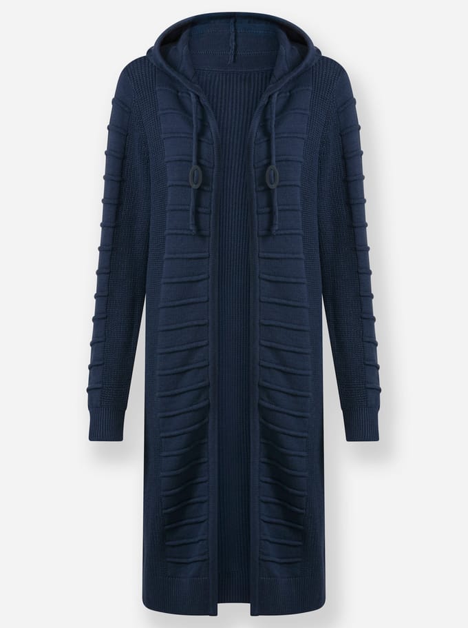 Lang gebreid vest
